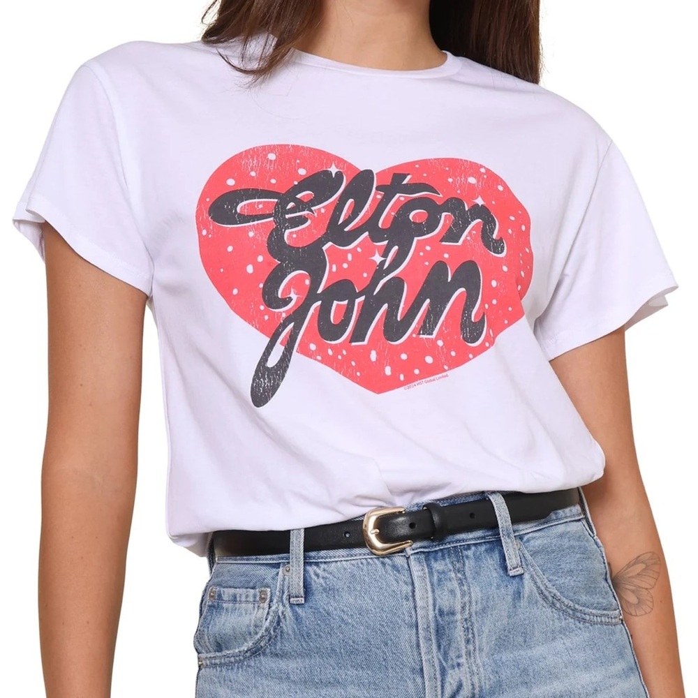 Elton John Logo Heart Tee